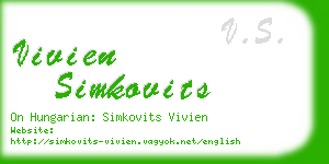 vivien simkovits business card